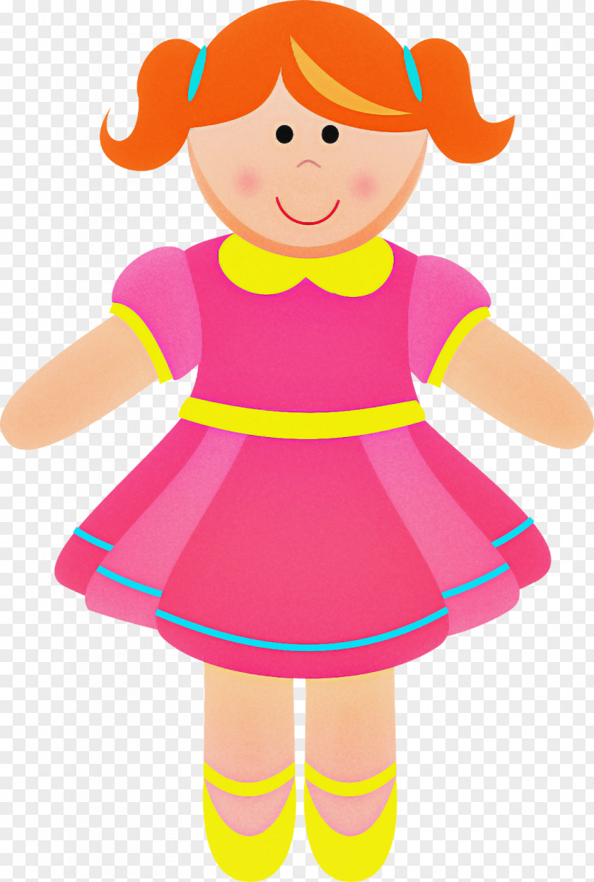 Cartoon Pink Child Costume PNG