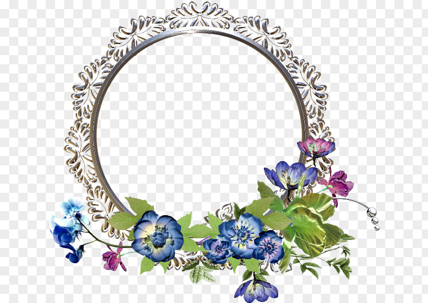 Flower Mirror Picture Frame PNG