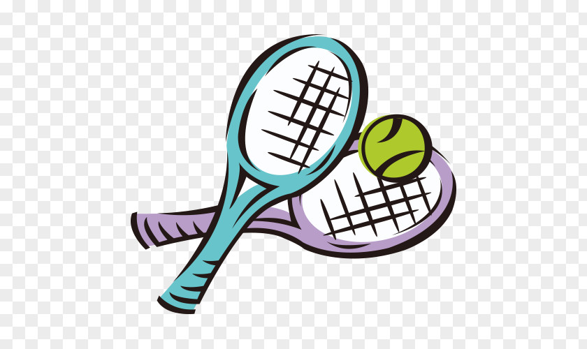 Hand Drawn Vector Tennis Racket Strings Rakieta Tenisowa PNG