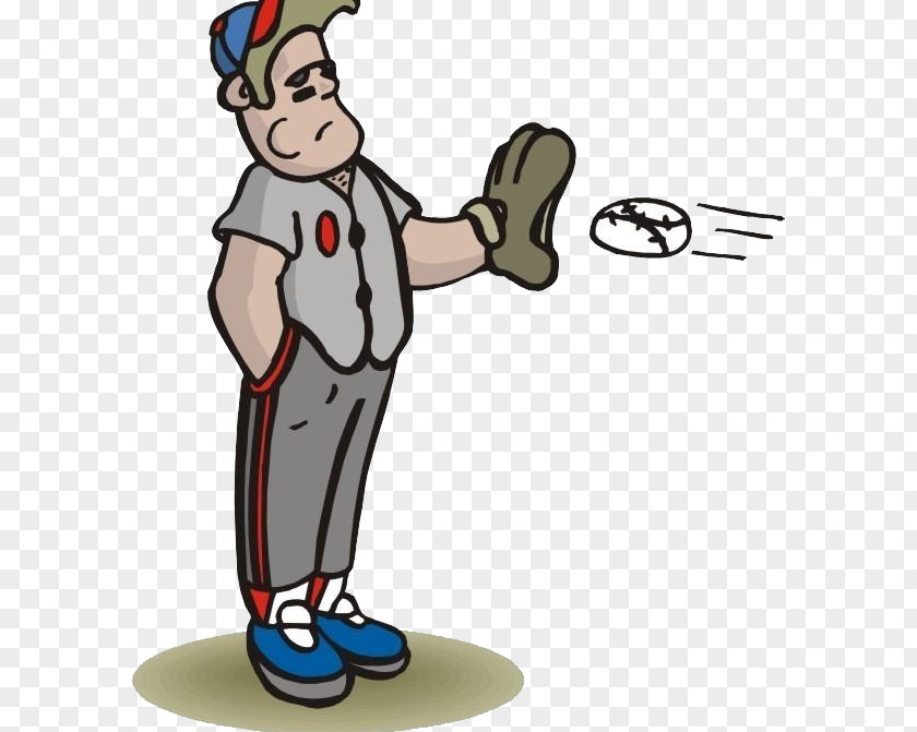 Hand-painted Cartoon Baseball Inertia Illustration PNG