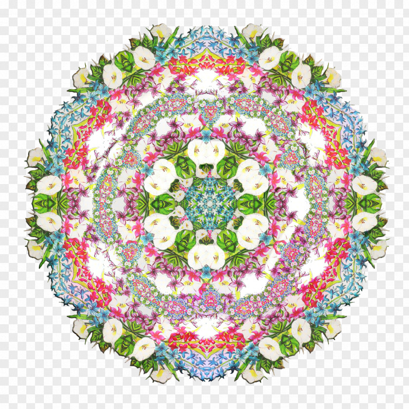 Kaleidoscope Symmetry Flowers Background PNG