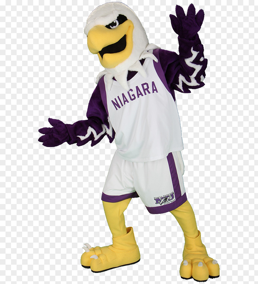 Niagara University Purple Eagles Women's Basketball Mascot Monte Costume PNG