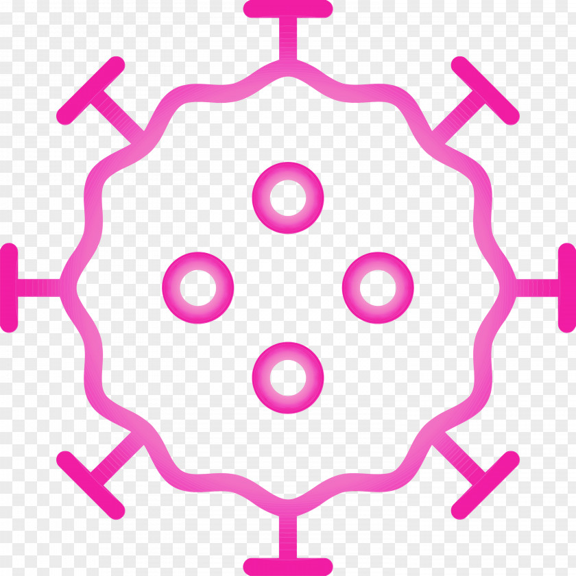 Pink Magenta Circle Line Art PNG