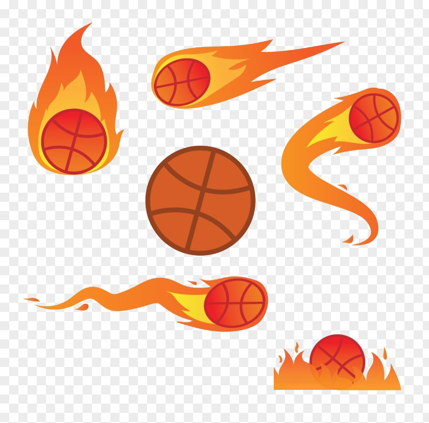 Prominent Basketball Flame Euclidean Vector Fire PNG