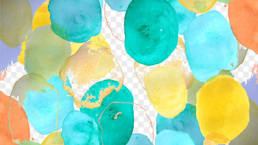 Watercolor Polka Dot Shading Painting Pattern PNG