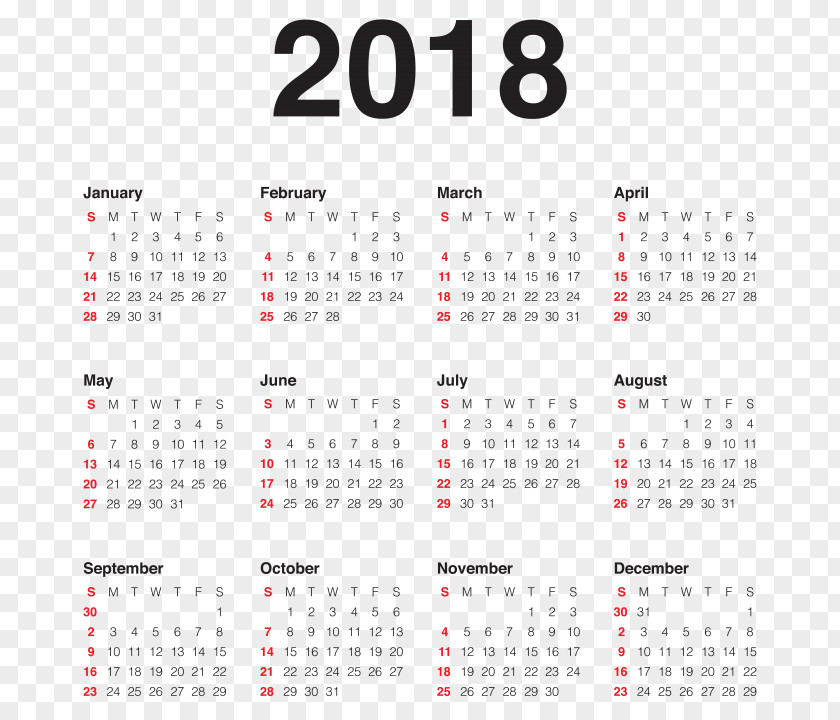 Calendario 2018 Calendar Clip Art 0 Image PNG