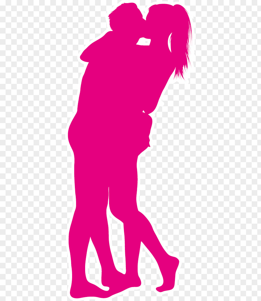 Couples Kiss Vector Image Illustration PNG