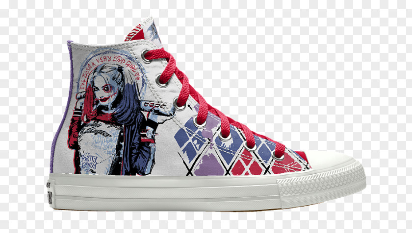 High Heeled Converse Harley Quinn Joker Deadshot Chuck Taylor All-Stars PNG