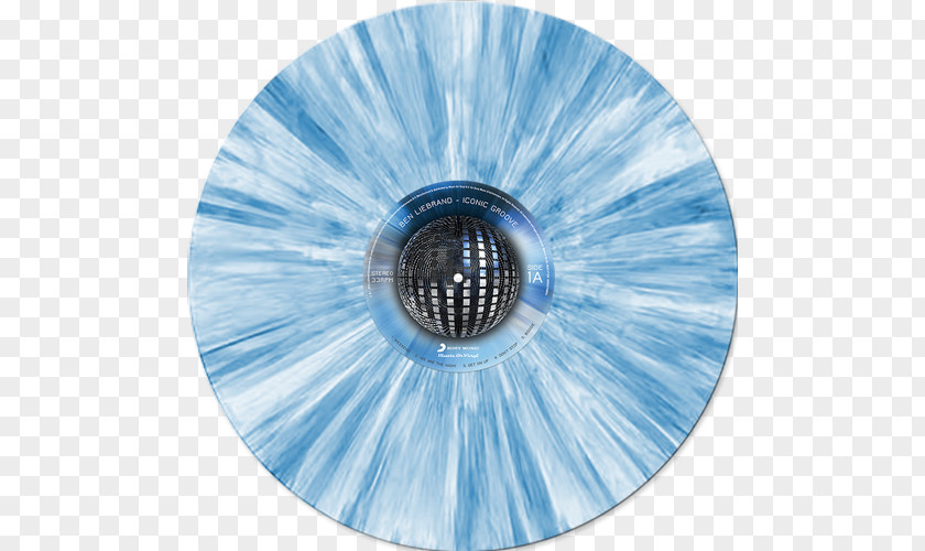 Vinyl Disk Iconic Groove Blue Phonograph Record Album PNG