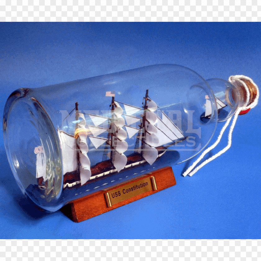 Constitution USS Ship Model Impossible Bottle Star Of India PNG