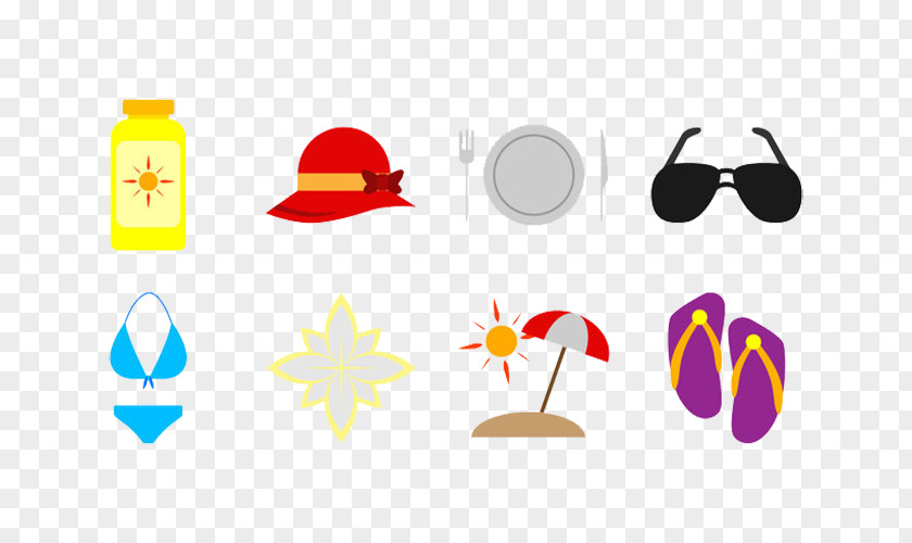 Holiday Vacation Beach Sun Hat Icon PNG