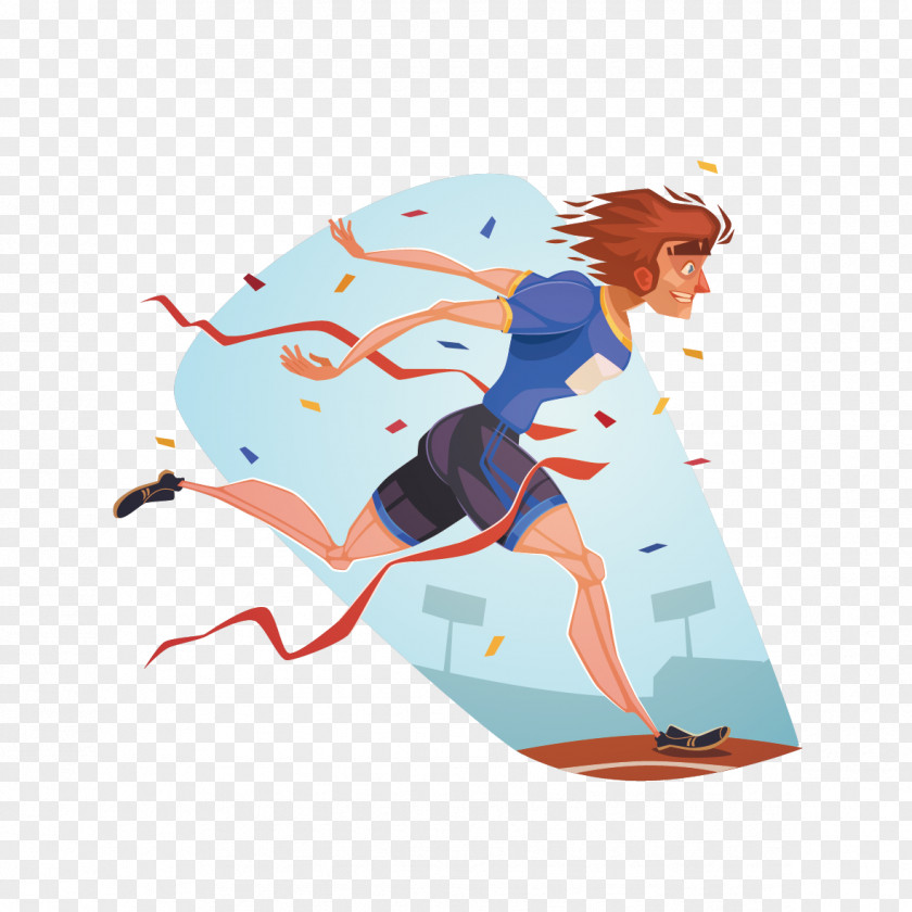 Race People Sport Running Drawing Illustration PNG