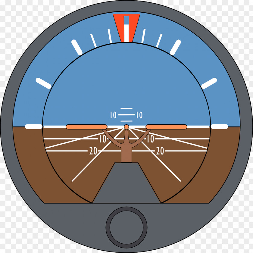 Airplane Aircraft Flight Instruments Attitude Indicator PNG