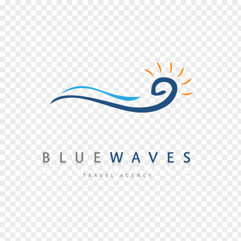 Blue Wave Logo Graphic Design Brand PNG