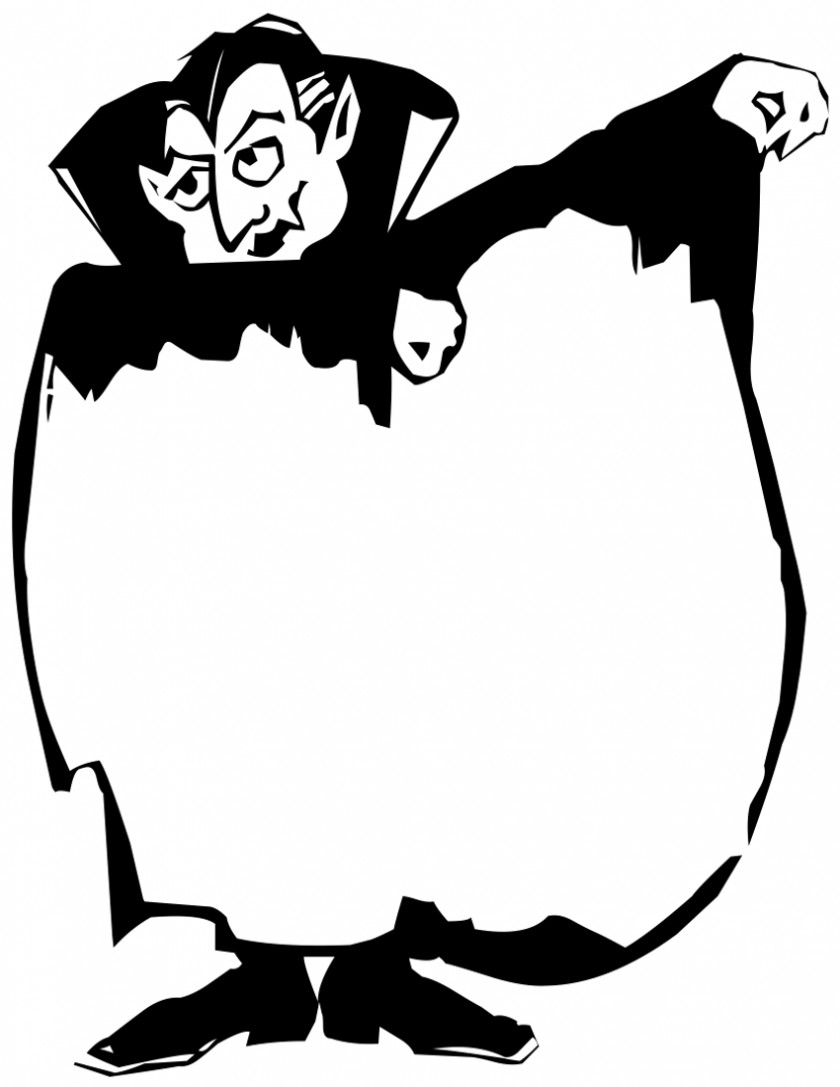 Dracula Outline Cliparts Halloween Costume Ballot Voting Party PNG