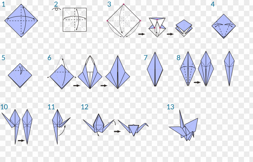 Origami Thousand Cranes Paper Orizuru PNG