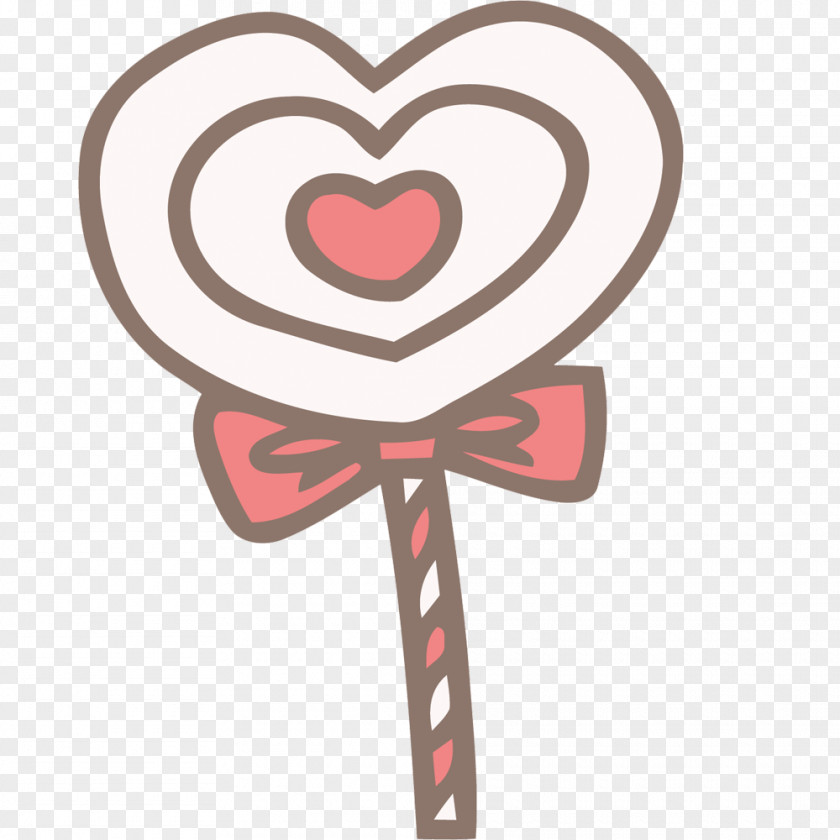 Vector Creative Hand-painted Love Lollipop Valentines Day Doodle Romance Illustration PNG