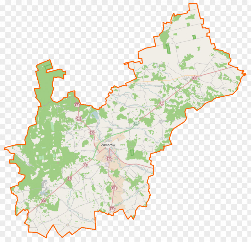 Map Zambrów County Locator OpenStreetMap Molotov Line PNG