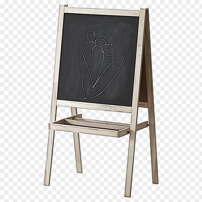 Table Chair Blackboard Easel Office Supplies Furniture PNG