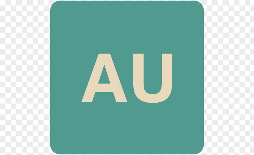 AU Text Brand Aqua PNG