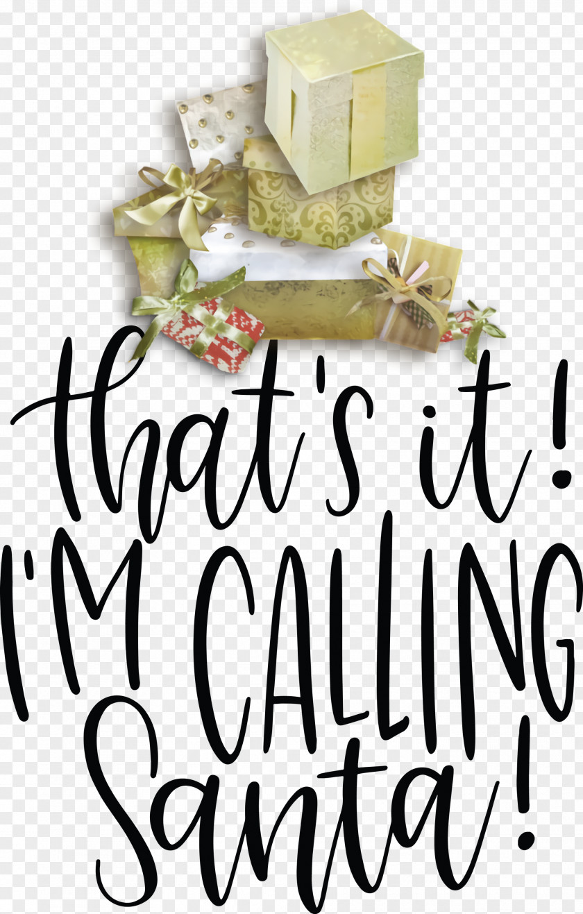 Calling Santa Christmas PNG