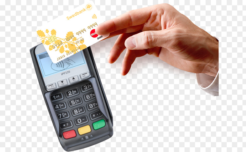 Payment Terminal Feature Phone Card Swedbank Debit PNG