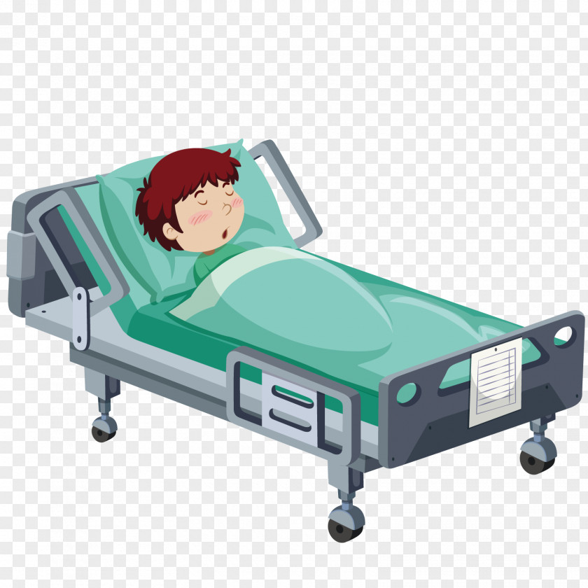 Vector Hospital Bed Patient Clip Art PNG