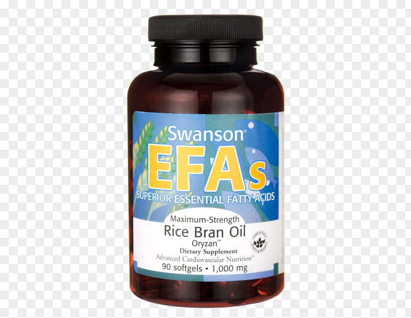 Rice Bran Oil Dietary Supplement Swanson Health Products Essential Fatty Acid Softgel PNG