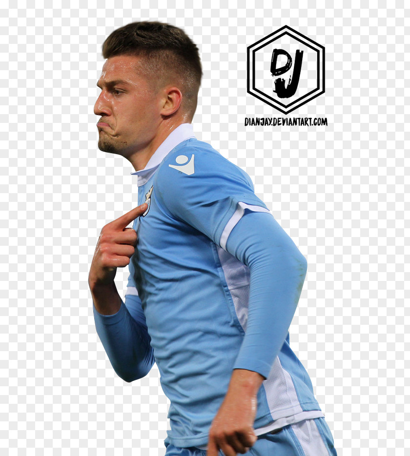 T-shirt Sergej Milinković-Savić S.S. Lazio 2017–18 Serie A Serbia National Football Team PNG