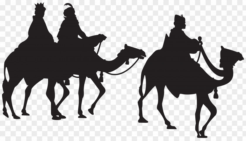 Three Kings Silhouette Clip Art Image Epiphany PNG
