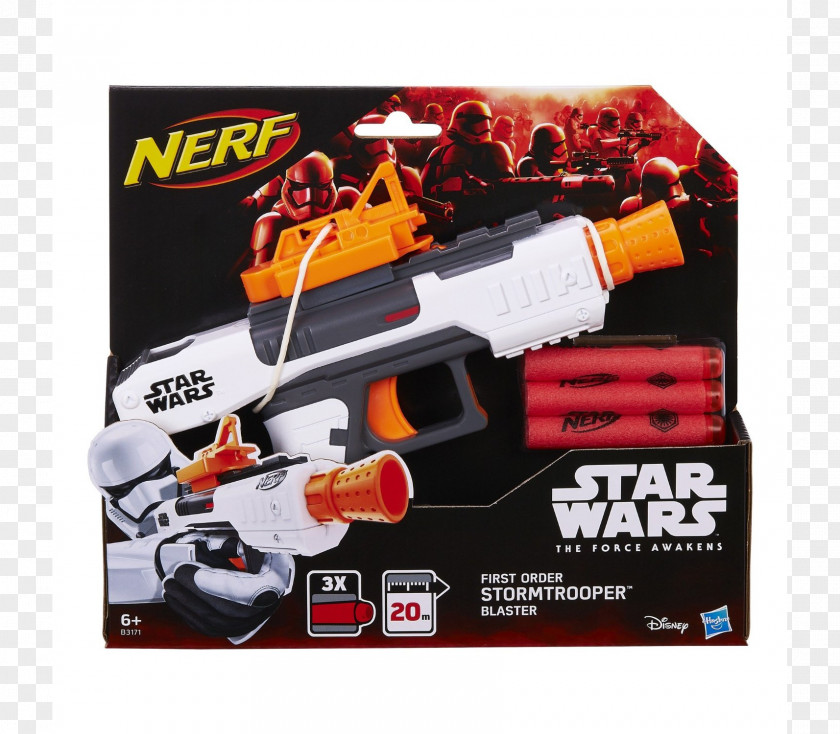 Stormtrooper NERF Star Wars First Order Deluxe Blaster PNG