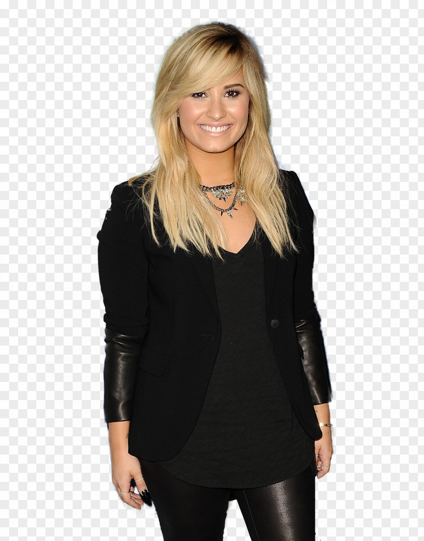 Demi Lovato Model Color Bangs Hairstyle PNG