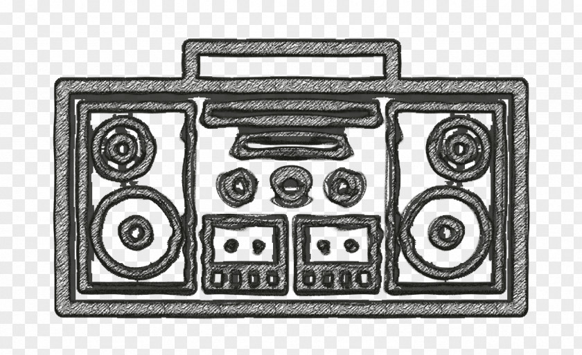 Technology Icon Detailed Devices Boombox PNG