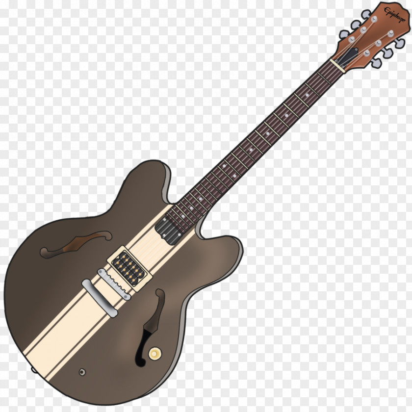 Bass Guitar Electric Acoustic Gibson ES-333 PNG