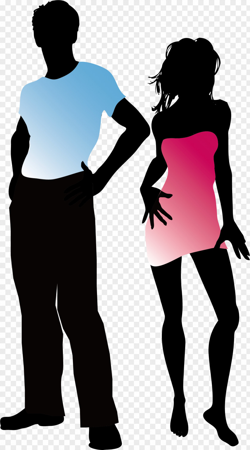 Hand Drawn Vector Couple Wallpaper PNG