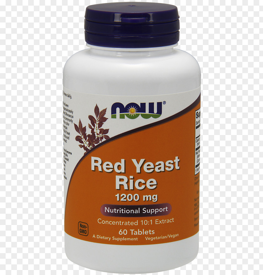 Red Yeast Rice Probiotic Dietary Supplement NOW Foods Health Nutrition PNG