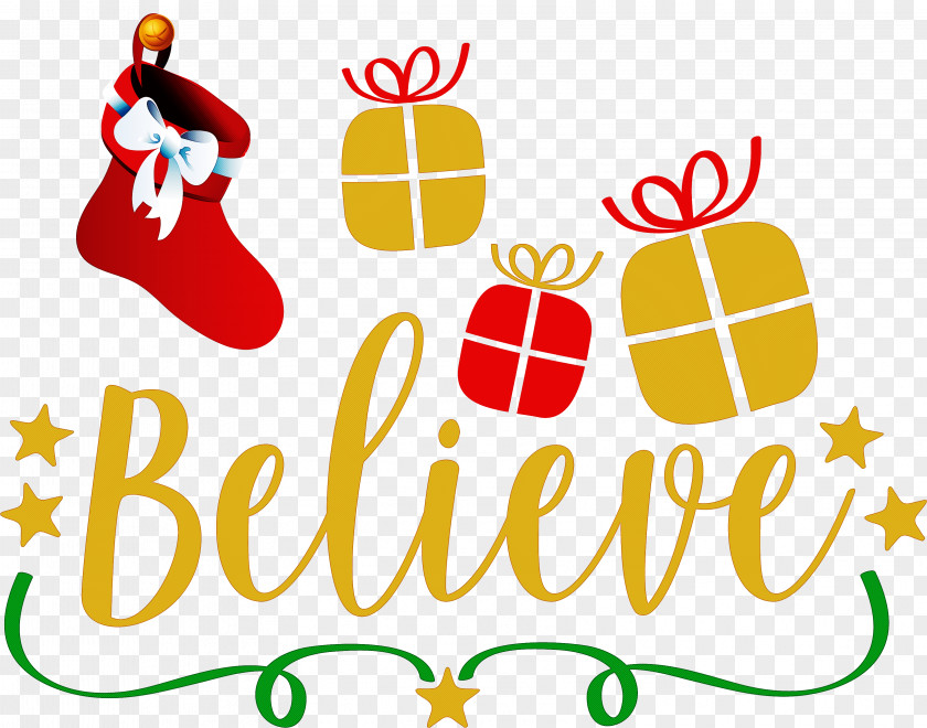 Believe Santa Christmas Winter PNG