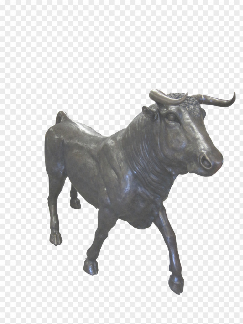 Bull Walking Bronze Sculpture Statue Product PNG