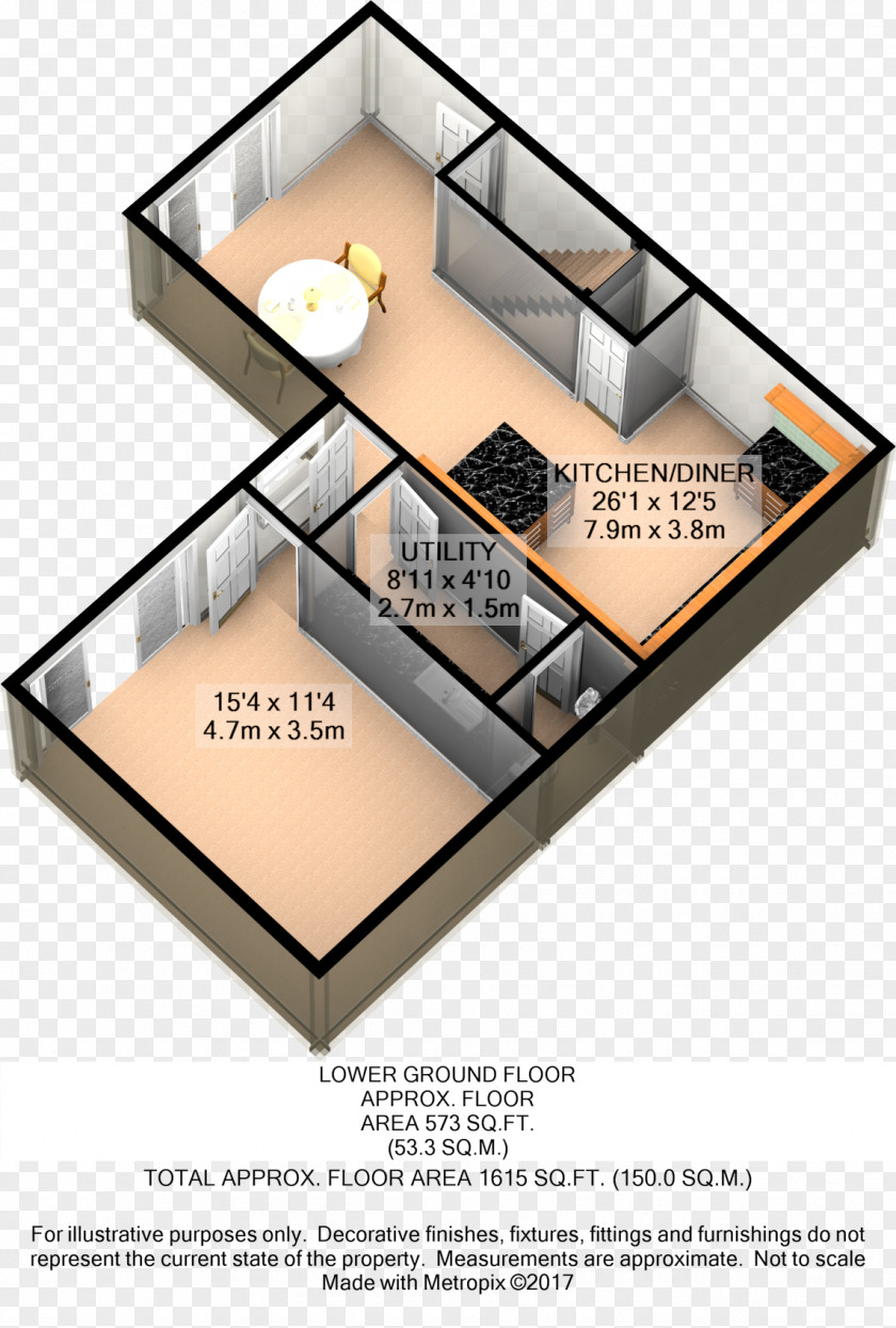 Design 3D Floor Plan Rectangle PNG