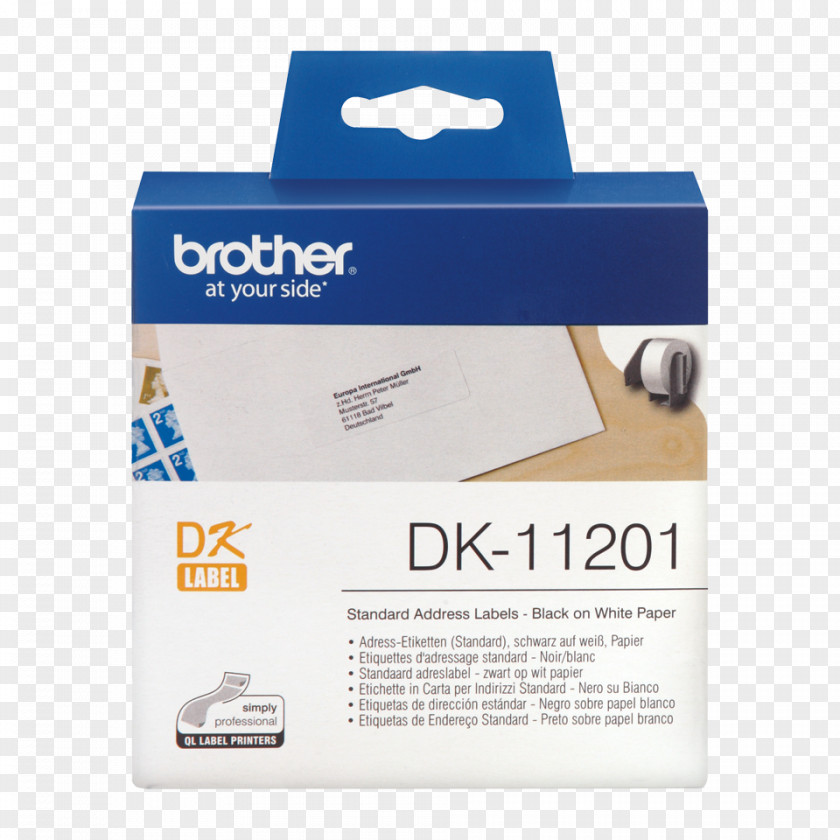 Label Black Paper Printer Brother Industries Adhesive Tape PNG