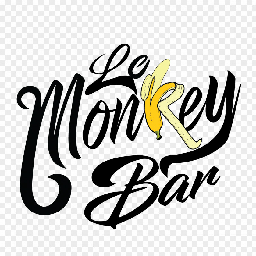Logo Bar Esplanade Riel Saint Boniface, Winnipeg Le Monkey Plant-based Diet Calligraphy PNG