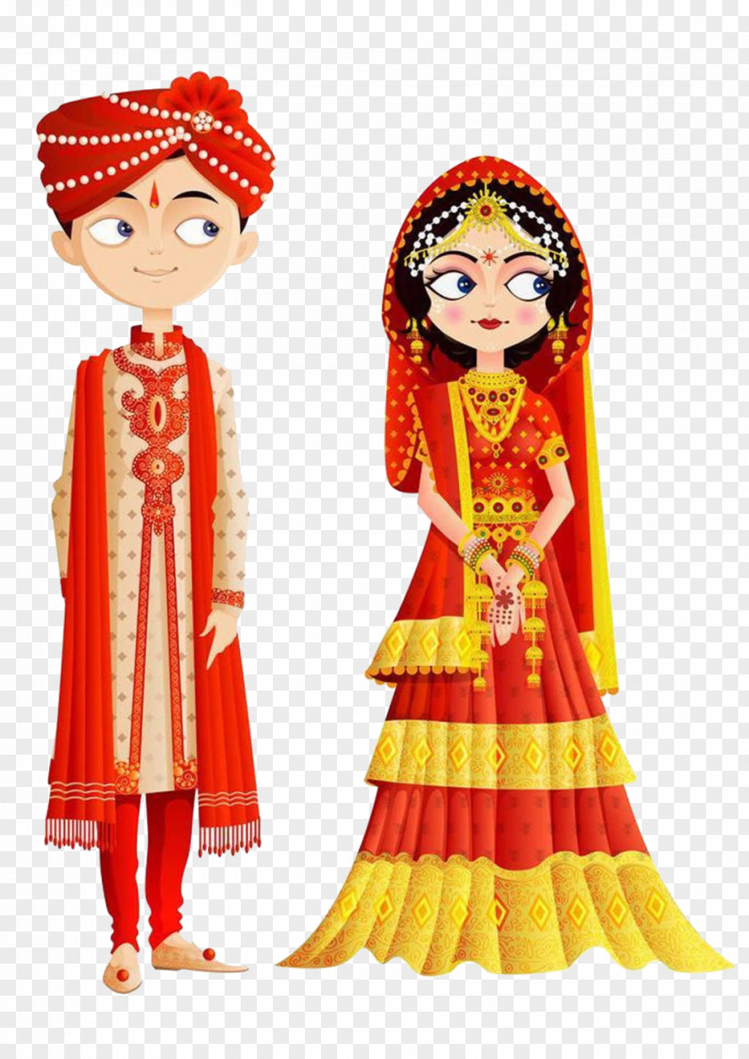 Traditional Indian Wedding Dress India Invitation Bride Clip Art PNG