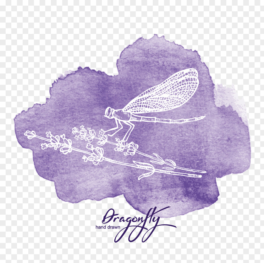 Dragonfly Watercolor Decoration Painting PNG