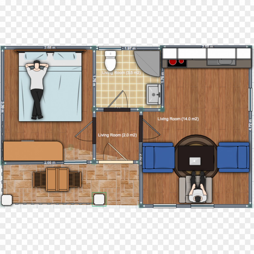 House Hall Square Meter Prefabrication Floor Plan PNG