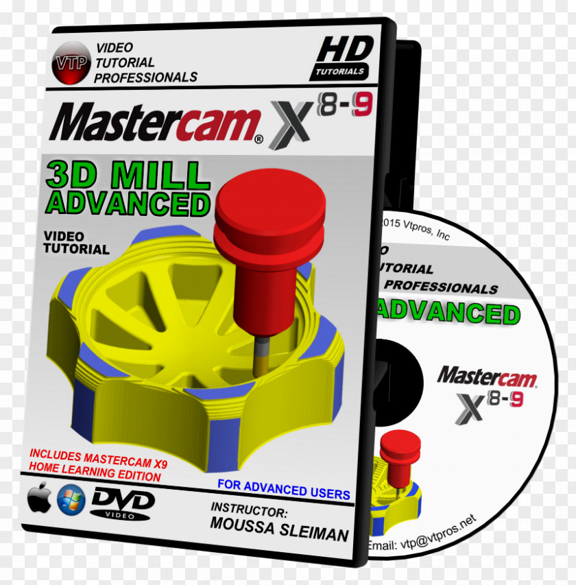 Mill 2D&3D Tutorial5d Cam Mastercam Solids HD DVD X5 Training Guide PNG