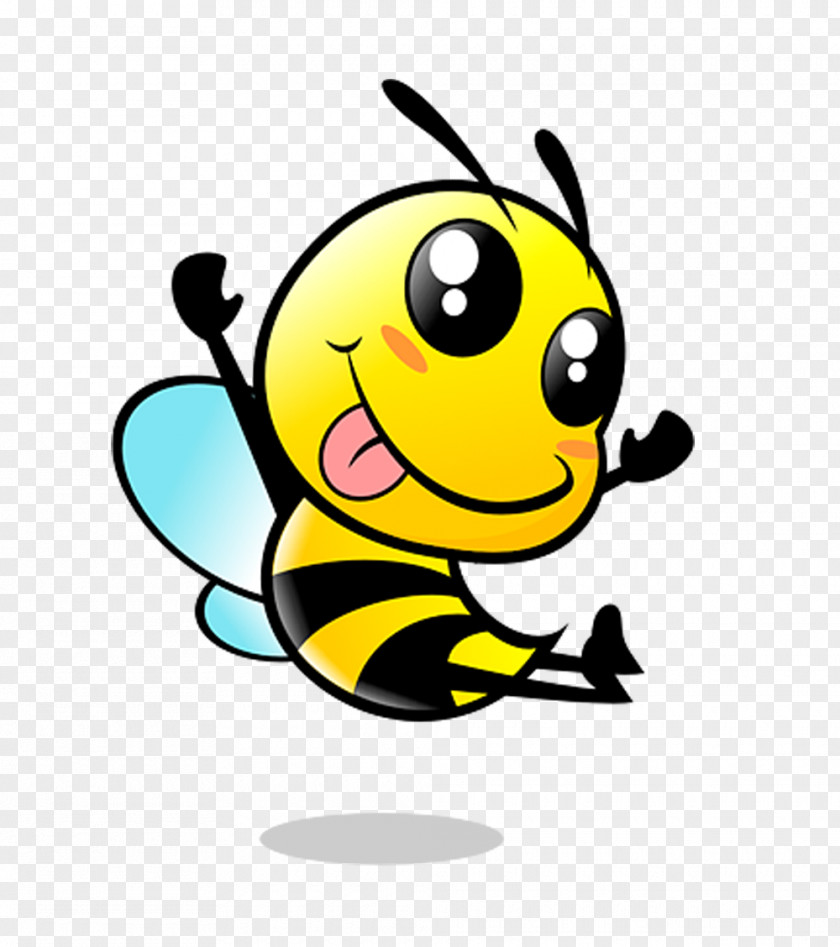 Naughty Little Cartoon Bee Honey Illustration PNG