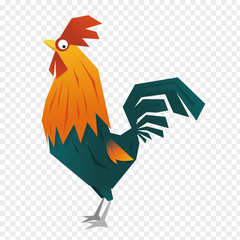 Vector Cartoon Chicken Illustrator New Years Day Rooster PNG