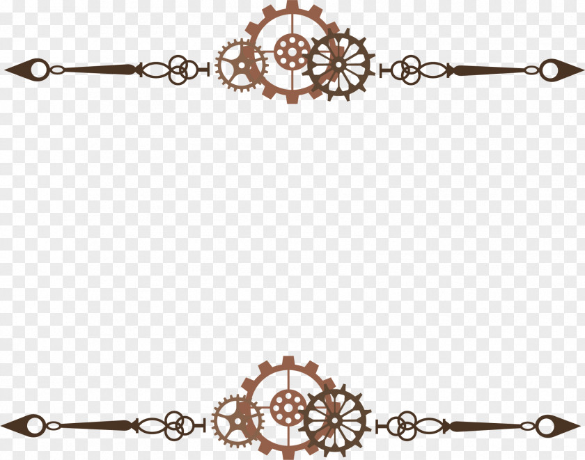 Vintage Vector Border Material Machinery Gear Steampunk Mechanical Engineering PNG