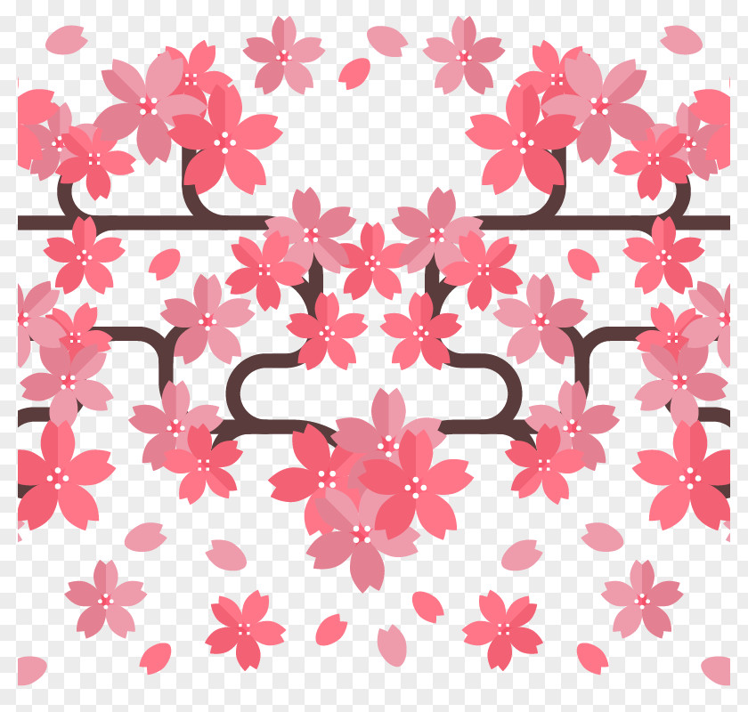 Plum Vector Cherry Blossom Petal Branch PNG