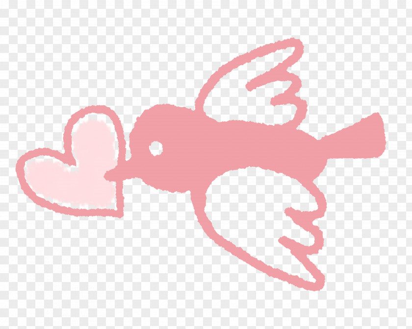 A Bird Carrying Heart Free. PNG